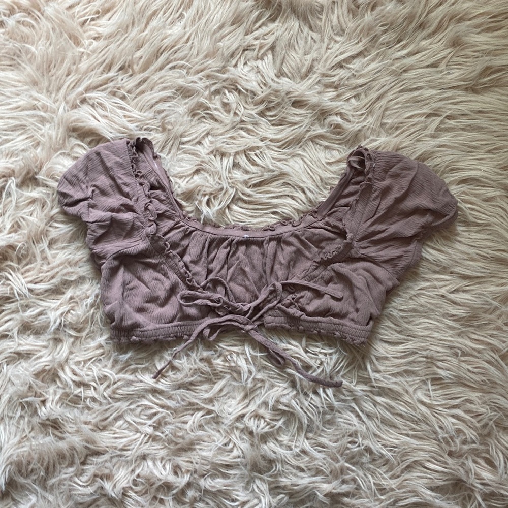 Tie front crop top